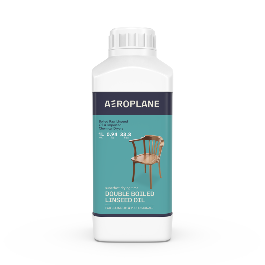 Aeroplane Brand Double Boiled Linseed Oil, Natural Wood Varnish |