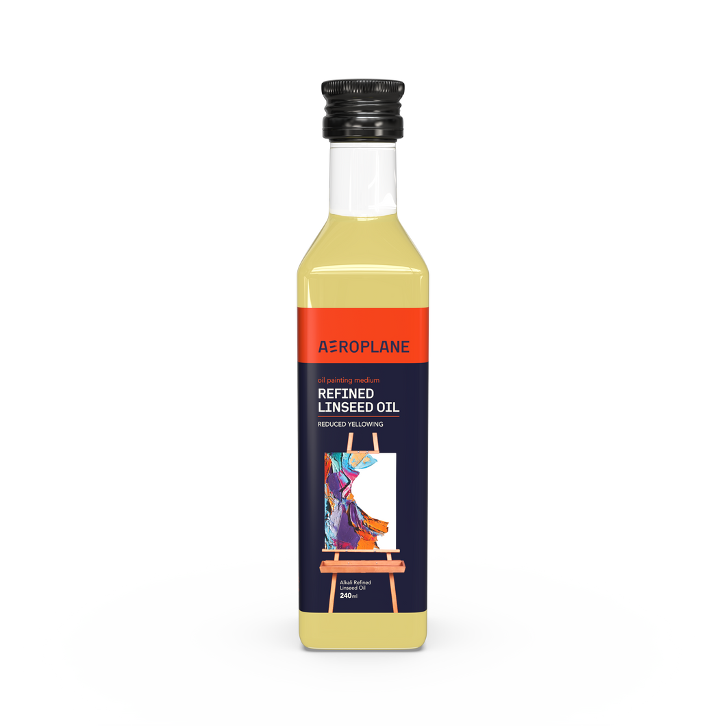 Aeroplane Brand - Refined Linseed Oil for Artists - Reduced Yellowing, Premium Art Supply